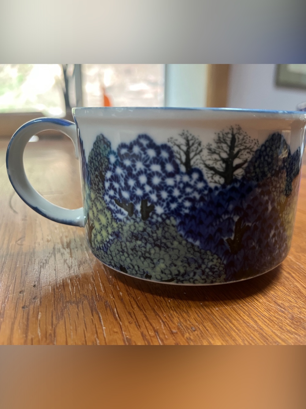 Glen Takahashi Blue Scenic Ceramic Coffee Mug -  Forest Pattern - San Francisco